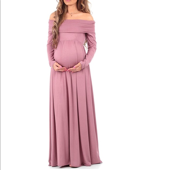 mother bee Dresses & Skirts - Cowl Neck Or Over The Shoulder Maternity Dress